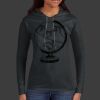 Ladies 100% Ring Spun Cotton Long Sleeve Hooded T Shirt Thumbnail
