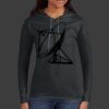 Ladies 100% Ring Spun Cotton Long Sleeve Hooded T Shirt Thumbnail