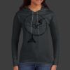 Ladies 100% Ring Spun Cotton Long Sleeve Hooded T Shirt Thumbnail