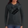 Ladies 100% Ring Spun Cotton Long Sleeve Hooded T Shirt Thumbnail
