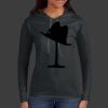 Ladies 100% Ring Spun Cotton Long Sleeve Hooded T Shirt Thumbnail