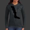 Ladies 100% Ring Spun Cotton Long Sleeve Hooded T Shirt Thumbnail