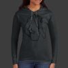 Ladies 100% Ring Spun Cotton Long Sleeve Hooded T Shirt Thumbnail