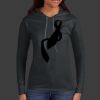 Ladies 100% Ring Spun Cotton Long Sleeve Hooded T Shirt Thumbnail