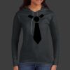 Ladies 100% Ring Spun Cotton Long Sleeve Hooded T Shirt Thumbnail