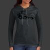Ladies 100% Ring Spun Cotton Long Sleeve Hooded T Shirt Thumbnail