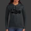 Ladies 100% Ring Spun Cotton Long Sleeve Hooded T Shirt Thumbnail