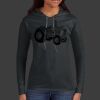 Ladies 100% Ring Spun Cotton Long Sleeve Hooded T Shirt Thumbnail