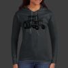 Ladies 100% Ring Spun Cotton Long Sleeve Hooded T Shirt Thumbnail