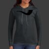 Ladies 100% Ring Spun Cotton Long Sleeve Hooded T Shirt Thumbnail