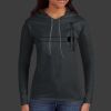 Ladies 100% Ring Spun Cotton Long Sleeve Hooded T Shirt Thumbnail