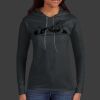 Ladies 100% Ring Spun Cotton Long Sleeve Hooded T Shirt Thumbnail