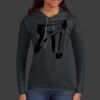Ladies 100% Ring Spun Cotton Long Sleeve Hooded T Shirt Thumbnail