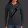 Ladies 100% Ring Spun Cotton Long Sleeve Hooded T Shirt Thumbnail