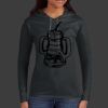 Ladies 100% Ring Spun Cotton Long Sleeve Hooded T Shirt Thumbnail