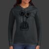 Ladies 100% Ring Spun Cotton Long Sleeve Hooded T Shirt Thumbnail