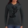 Ladies 100% Ring Spun Cotton Long Sleeve Hooded T Shirt Thumbnail
