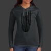 Ladies 100% Ring Spun Cotton Long Sleeve Hooded T Shirt Thumbnail