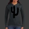 Ladies 100% Ring Spun Cotton Long Sleeve Hooded T Shirt Thumbnail