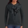 Ladies 100% Ring Spun Cotton Long Sleeve Hooded T Shirt Thumbnail