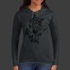 Ladies 100% Ring Spun Cotton Long Sleeve Hooded T Shirt Thumbnail