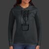 Ladies 100% Ring Spun Cotton Long Sleeve Hooded T Shirt Thumbnail