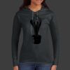 Ladies 100% Ring Spun Cotton Long Sleeve Hooded T Shirt Thumbnail