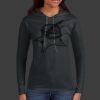 Ladies 100% Ring Spun Cotton Long Sleeve Hooded T Shirt Thumbnail