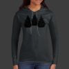 Ladies 100% Ring Spun Cotton Long Sleeve Hooded T Shirt Thumbnail