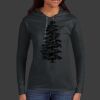 Ladies 100% Ring Spun Cotton Long Sleeve Hooded T Shirt Thumbnail