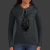 Ladies 100% Ring Spun Cotton Long Sleeve Hooded T Shirt Thumbnail