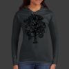 Ladies 100% Ring Spun Cotton Long Sleeve Hooded T Shirt Thumbnail