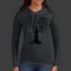 Ladies 100% Ring Spun Cotton Long Sleeve Hooded T Shirt Thumbnail