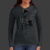 Ladies 100% Ring Spun Cotton Long Sleeve Hooded T Shirt Thumbnail