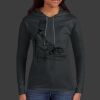 Ladies 100% Ring Spun Cotton Long Sleeve Hooded T Shirt Thumbnail