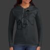 Ladies 100% Ring Spun Cotton Long Sleeve Hooded T Shirt Thumbnail