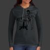 Ladies 100% Ring Spun Cotton Long Sleeve Hooded T Shirt Thumbnail