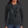 Ladies 100% Ring Spun Cotton Long Sleeve Hooded T Shirt Thumbnail