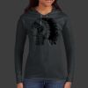 Ladies 100% Ring Spun Cotton Long Sleeve Hooded T Shirt Thumbnail