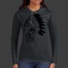 Ladies 100% Ring Spun Cotton Long Sleeve Hooded T Shirt Thumbnail