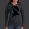 Ladies 100% Ring Spun Cotton Long Sleeve Hooded T Shirt Thumbnail
