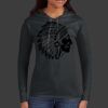 Ladies 100% Ring Spun Cotton Long Sleeve Hooded T Shirt Thumbnail