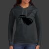 Ladies 100% Ring Spun Cotton Long Sleeve Hooded T Shirt Thumbnail