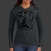 Ladies 100% Ring Spun Cotton Long Sleeve Hooded T Shirt Thumbnail