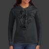 Ladies 100% Ring Spun Cotton Long Sleeve Hooded T Shirt Thumbnail