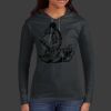 Ladies 100% Ring Spun Cotton Long Sleeve Hooded T Shirt Thumbnail