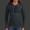 Ladies 100% Ring Spun Cotton Long Sleeve Hooded T Shirt Thumbnail