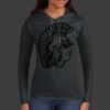 Ladies 100% Ring Spun Cotton Long Sleeve Hooded T Shirt Thumbnail