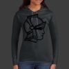 Ladies 100% Ring Spun Cotton Long Sleeve Hooded T Shirt Thumbnail