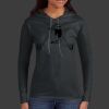 Ladies 100% Ring Spun Cotton Long Sleeve Hooded T Shirt Thumbnail